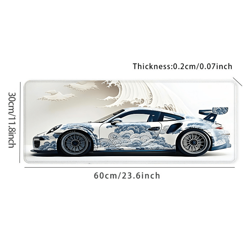 XXL Ocean Wave Racing Car Mouse Pad