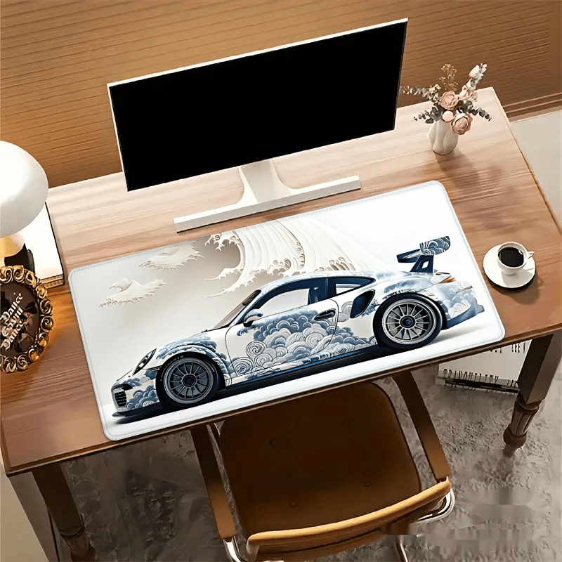 XXL Ocean Wave Racing Car Mouse Pad